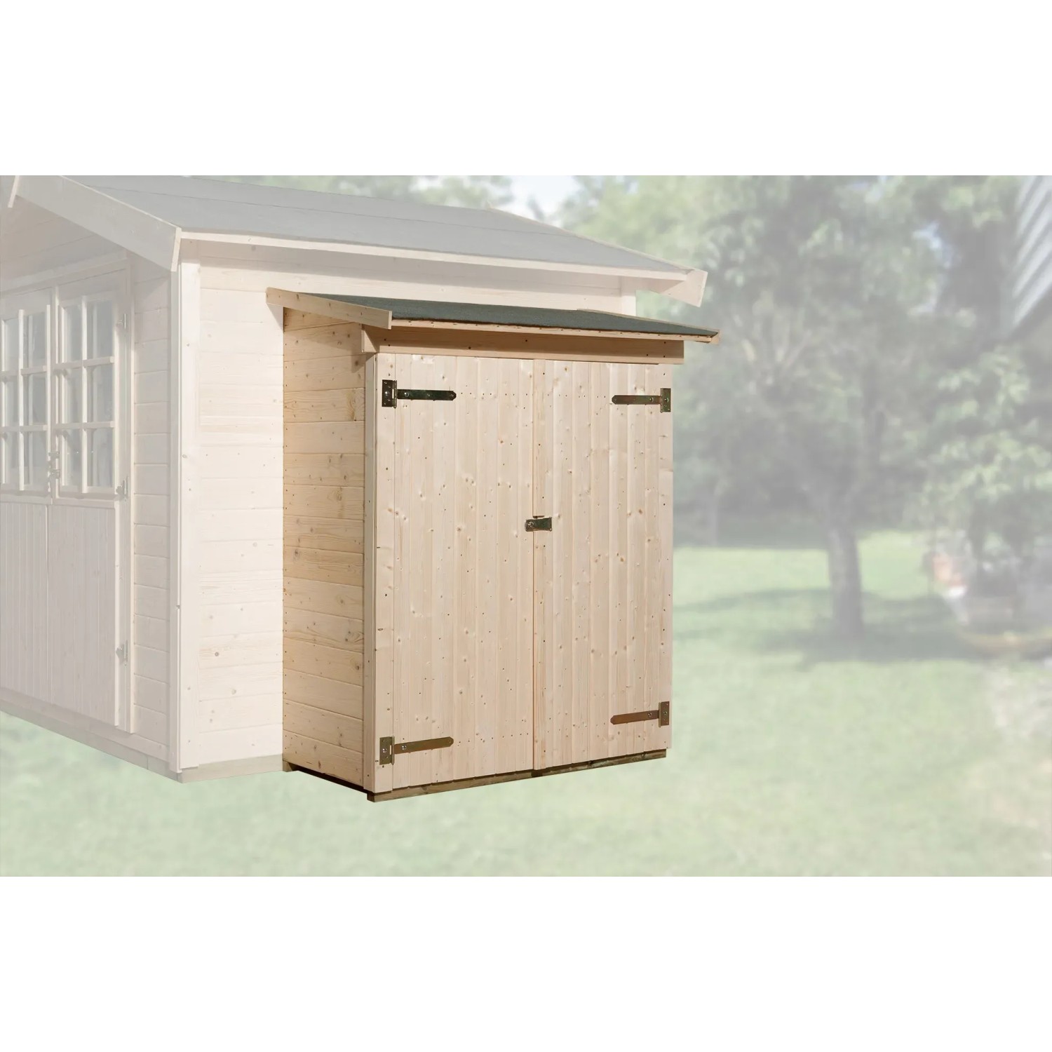 Anbauschrank Natur 65 x 128 cm für Weka Gartenhäuser mit Wandstärke 19 und 21 mm kaufen bei OBI