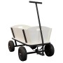 Sunny Bollerwagen Billy Beach Wagon, schwarz, mit Holzkorpus und Luftreifen.