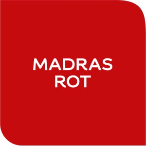 Farbmuster: Dulux Fresh Up Lack Madras Rot, glänzend. Möbellack für Küche, Möbel und Türen.