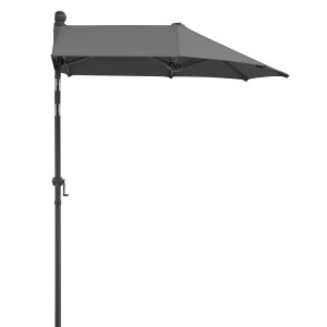 Schneider Balkonschirm, 150x150 cm, anthrazit, mit Knickfunktion und Kurbel.