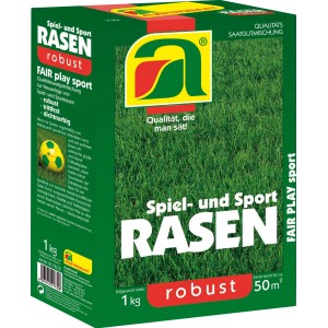Packung Austrosaat Sportrasen Fair Play, 1 kg, für robusten Spiel- und Sportrasen.