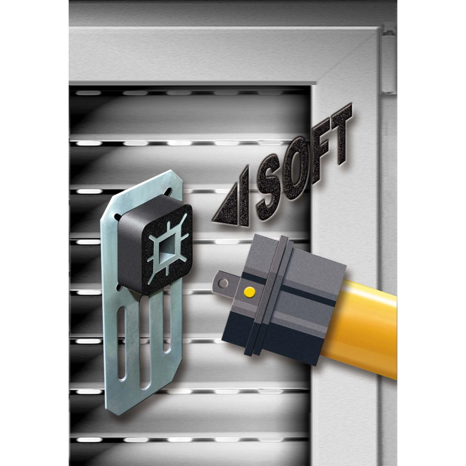 Schellenberg Leiselauf-Wandlager-Set für Rollläden, zur Geräuschreduzierung, bestehend aus zwei Wandlagern.