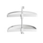 Emuca Lot Drehplatten Shelvo 1/2 für 800 mm Modul Kunststoff und Aluminium Grau