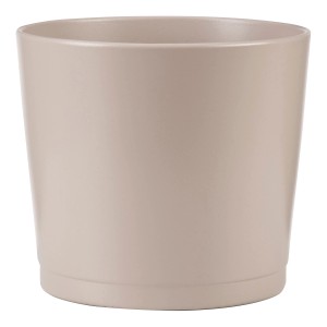 Scheurich Übertopf 883, Ø 13cm, taupefarbener Keramik-Blumentopf für Innen.