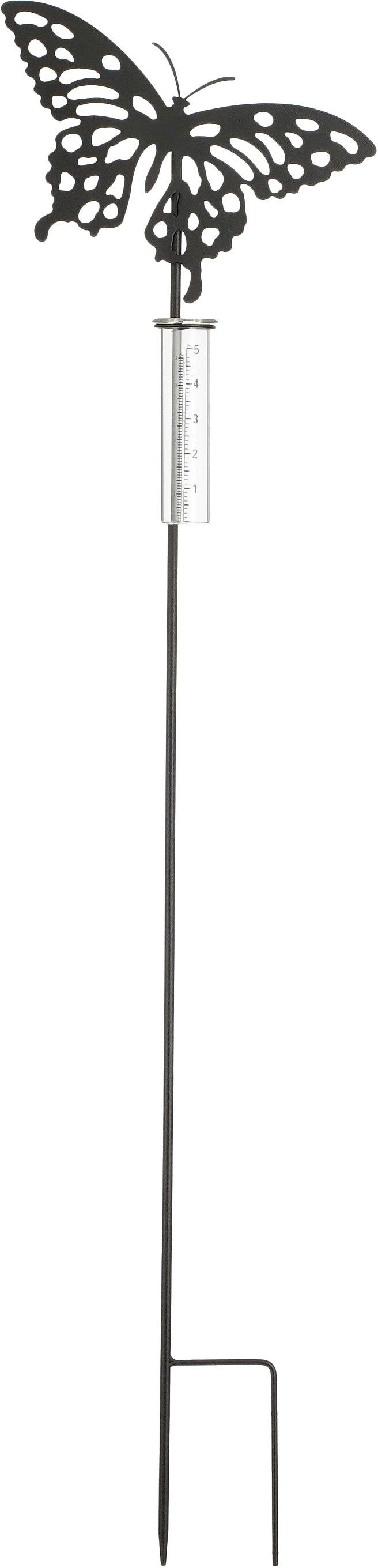 Mica Decorations Gartenstecker Regenmesser Schwarz Sortiment 2 29 x 7 x