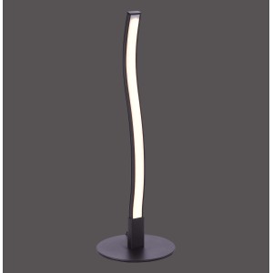 Schwarze LED-Tischleuchte (H 30cm) im modernen Design für den Innenbereich.