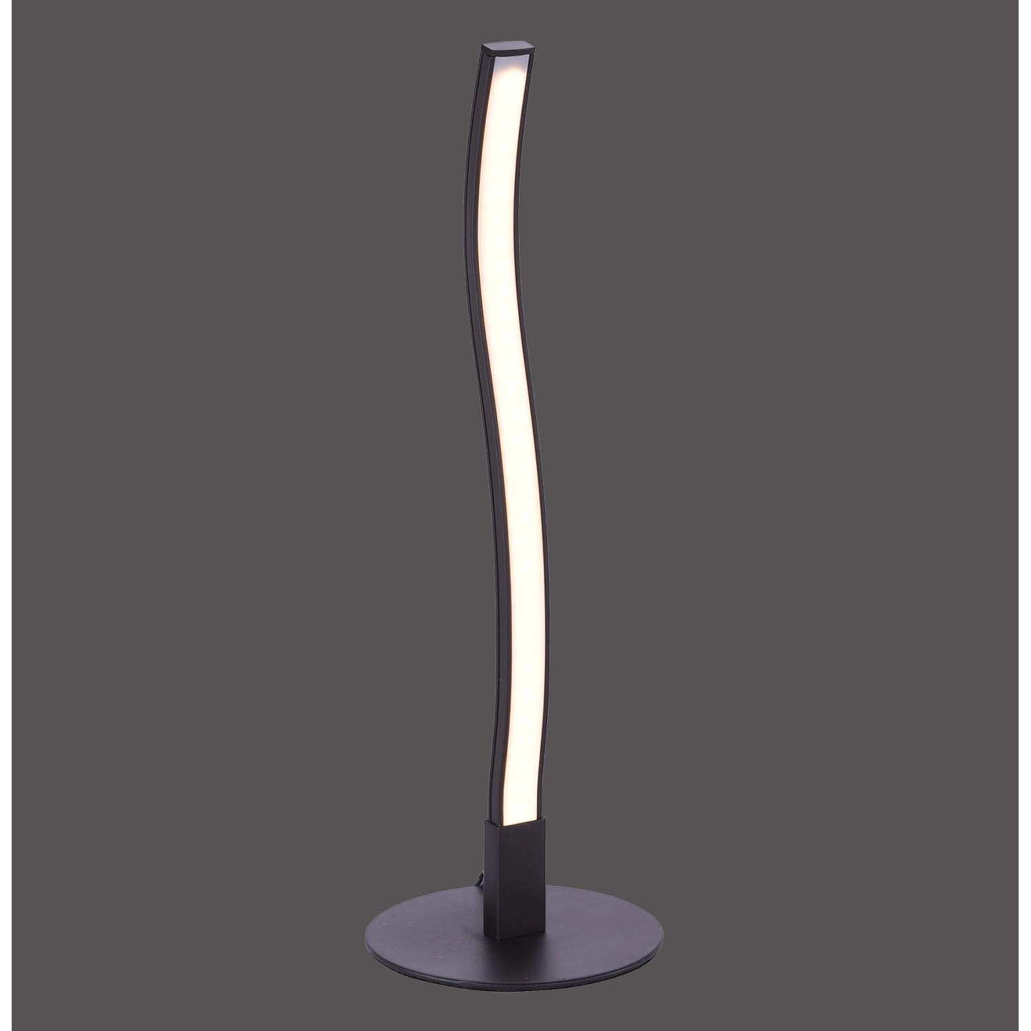 Schwarze LED-Tischleuchte (H 30cm) im modernen Design für den Innenbereich.