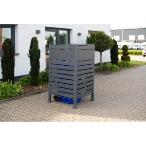 Westmann Mülltonnenverkleidung Planum, anthrazitfarbene Metallbox für 1x 240 l Tonne.