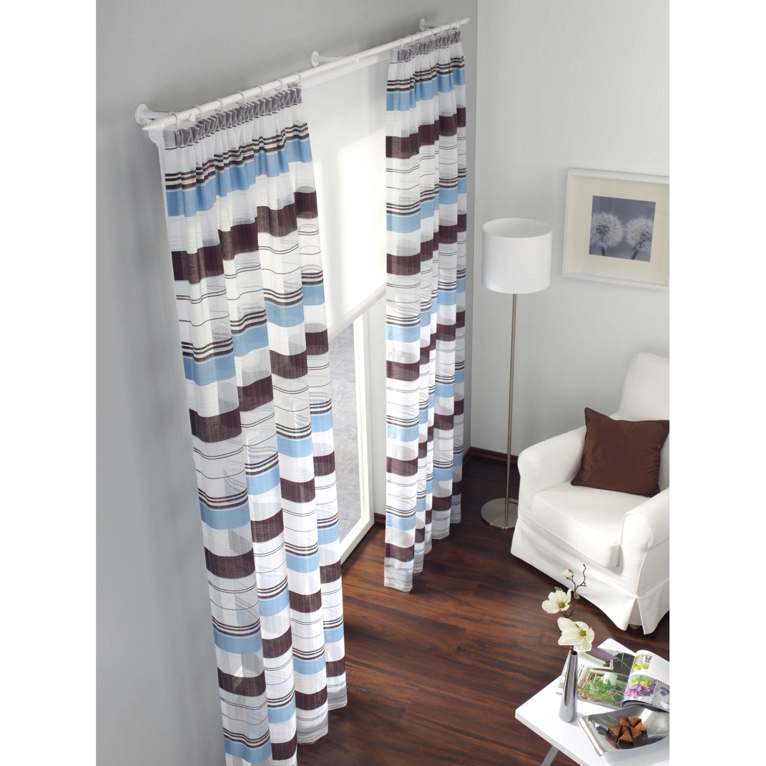 Gardinia Endstück Chicago Spitze, 2er-Pack, weiß, für 20 mm Stangen. Dekorative Gardinenstangen-Abschlüsse.