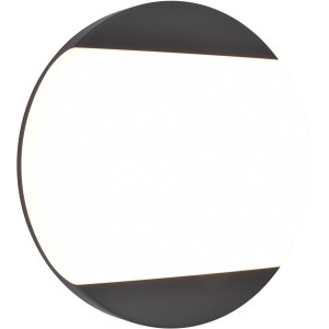 Runde Lutec LED-Außendeckenleuchte Sweep, anthrazitfarben, mit neutralweißem Licht.