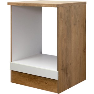 Flex-Well Exclusiv Küchen-Herdumbauschrank Vintea 60cm Magnolie-Lancelot Oak