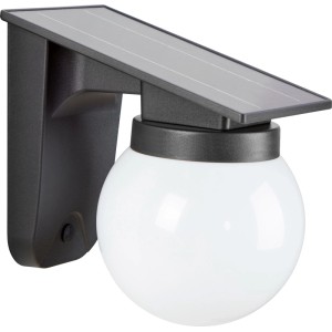 Solar-LED-Wandleuchte Schwarz 19 cm x 18 cm x 13 cm