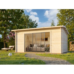 Palmako Gartenhaus Ines Slide Plus Transparent Tauchgrundiert 480 cm x 300 cm