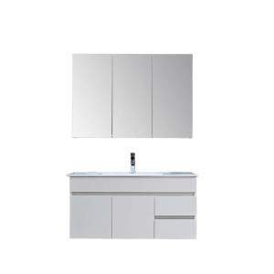 Sanotechnik Badezimmer-Set Belluno Weiß 4-teilig inkl. Hochschrank