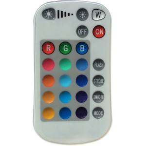 Fernbedienung für Lightme GU10 LED-Leuchtmittel, zur Steuerung von Farbe und Helligkeit.