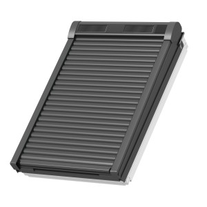 Velux Solar-Rollladen SSL, 55x70 cm, Aluminium, für Dachfenster. Schutz vor Hitze und Verdunkelung.