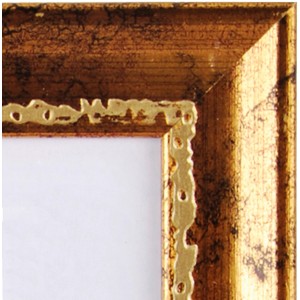Detailansicht: Goldener Holz-Bilderrahmen, 13x18 cm, für Fotos und Kunstdrucke.