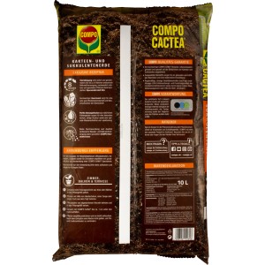 Compo Cactea Kakteen- und Sukkulentenerde im 10 l Sack. Spezialerde für Kakteen und Sukkulenten.