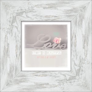 Bild mit Rahmen Love Roses 34 cm x 34 cm