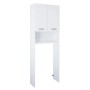 Elita Waschmaschinenschrank Eve mit 2 Türen 186 x 65,2 x 29,1 cm Weiß Hochglanz