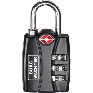 Burg-Wächter TSA 78 30 SB Zahlen-Vorhangschloss aus Edelstahl, ideal für Reisen.