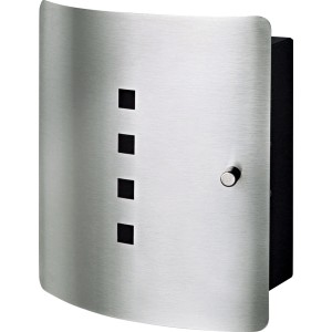 Burg-Wächter Schlüsselbox QUAD 6204/10 Ni aus Edelstahl mit 10 Haken.
