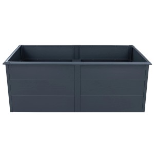 Westmann Hochbeet Primus aus Metall, 200x100 cm, Anthrazit mit Schneckenschutz.