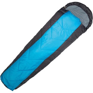Happy People Mumienschlafsack Eco, blau-grau, für Camping & Outdoor.