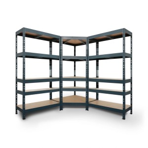 Ar Shelving Rivet Set 180 x 180 x 180 x 45 cm mit 5 HDF-Böden Anthrazit