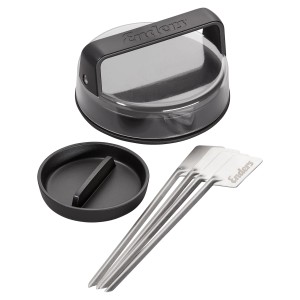 Enders Burgerset Premium: Burgerpresse, Form für gefüllte Pattys und 4 Edelstahl-Spieße.
