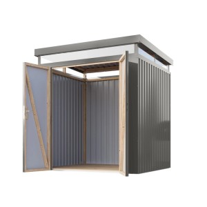 Karibu Metallgerätehaus Argos 2 Graualuminium