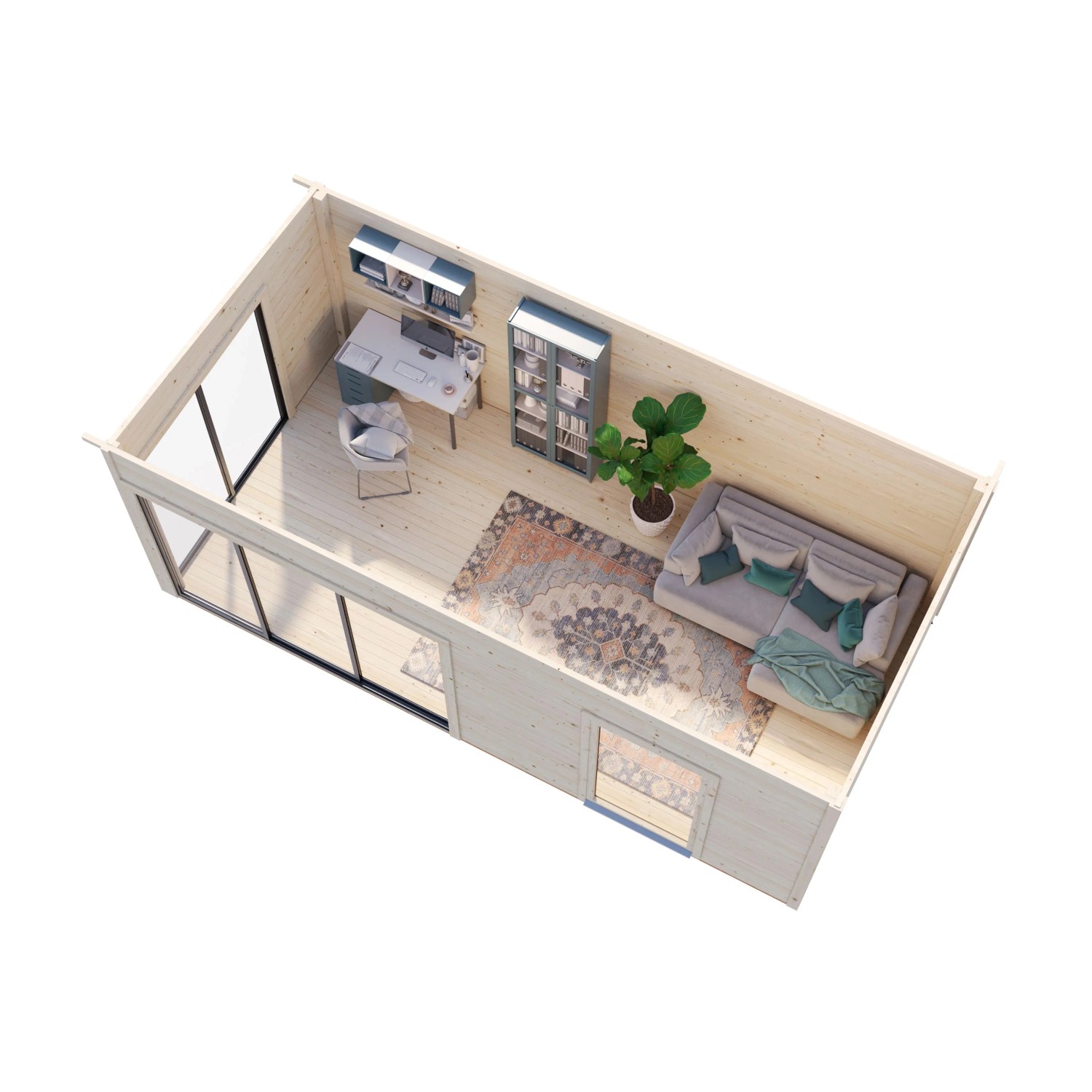Palmako Gartenhaus Andrea Slide Plus 595 x 300 cm Grau-Anthrazit FSC®_4