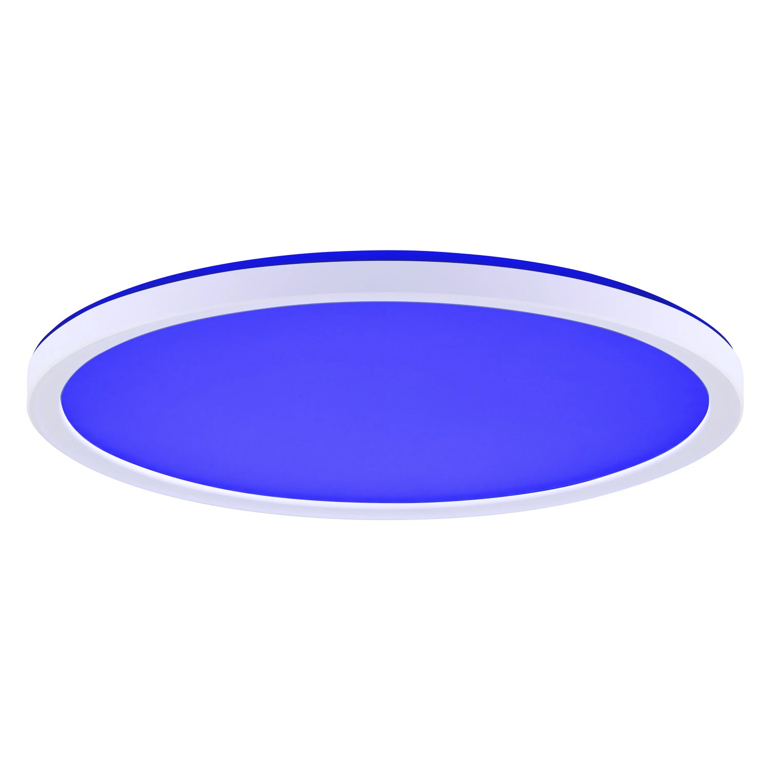 Weiße LED Deckenleuchte Velion, Ø 29,3 cm, mit RGB-Farbwechsel für Wohnraum und Schlafzimmer.