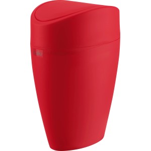 Roter baliv Kosmetikeimer (1,25 l) mit Schwingdeckel für Bad & WC.
