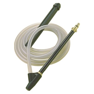 Nilfisk Nassstrahl-Set zum Entfernen von Rost und Farbe, bestehend aus Strahlrohr und Schlauch.