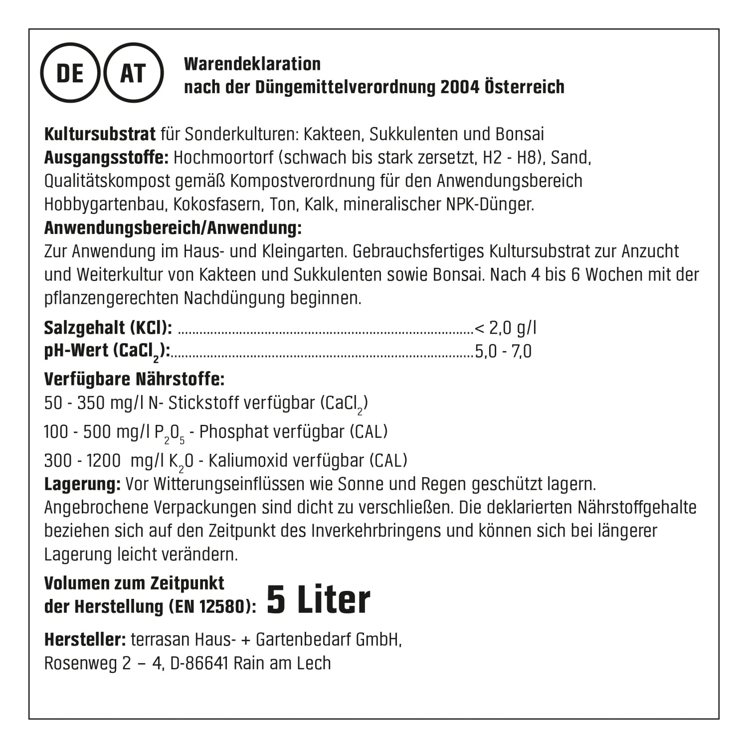 GROW by OBI Kakteen- und Bonsaierde, 5l Sack, für optimales Wachstum.