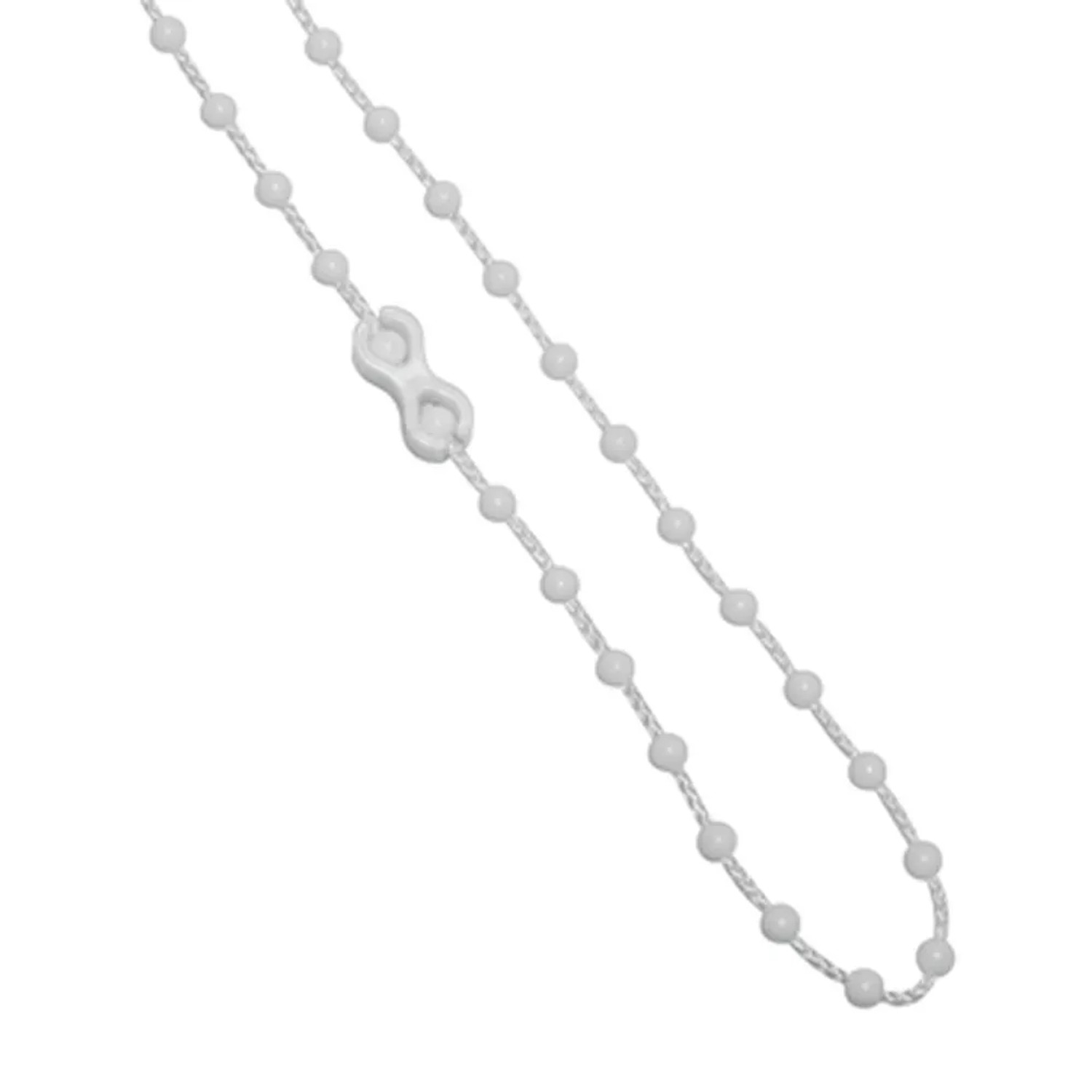 Weiße Gardinia Ersatzkette (5 m) für Rollos mit Seitenzug, inklusive Verbindungsstück und Kindersicherung.