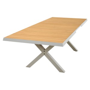 Siena Garden Gartentisch ausziehbar Holz Seidengrau 100 cm x 200 cm