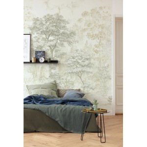 Komar Vliesfototapete Noble Trees, 200x250 cm, mit Baumlandschaft im Schlafzimmer.