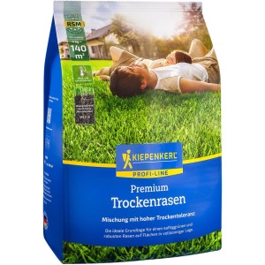 Kiepenkerl Profi-Line Premium Trockenrasen, 4 kg Packung. Rasensamen für trockene Standorte.