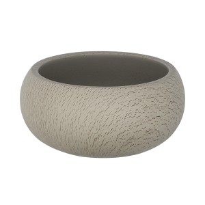 Wenko Universalablage Joy Taupe aus Zement, Ø 14cm, für Badaccessoires.