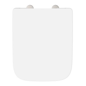Weißer Schütte WC-Sitz E-Form Pro 4 aus Duroplast mit Absenkautomatik.