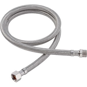 Flexibler LUX Armaturenschlauch, 1000 mm lang, aus Edelstahl.