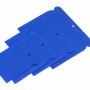 LUX Japanspachtel-Set, 4 blaue Kunststoffspachtel in verschiedenen Größen.