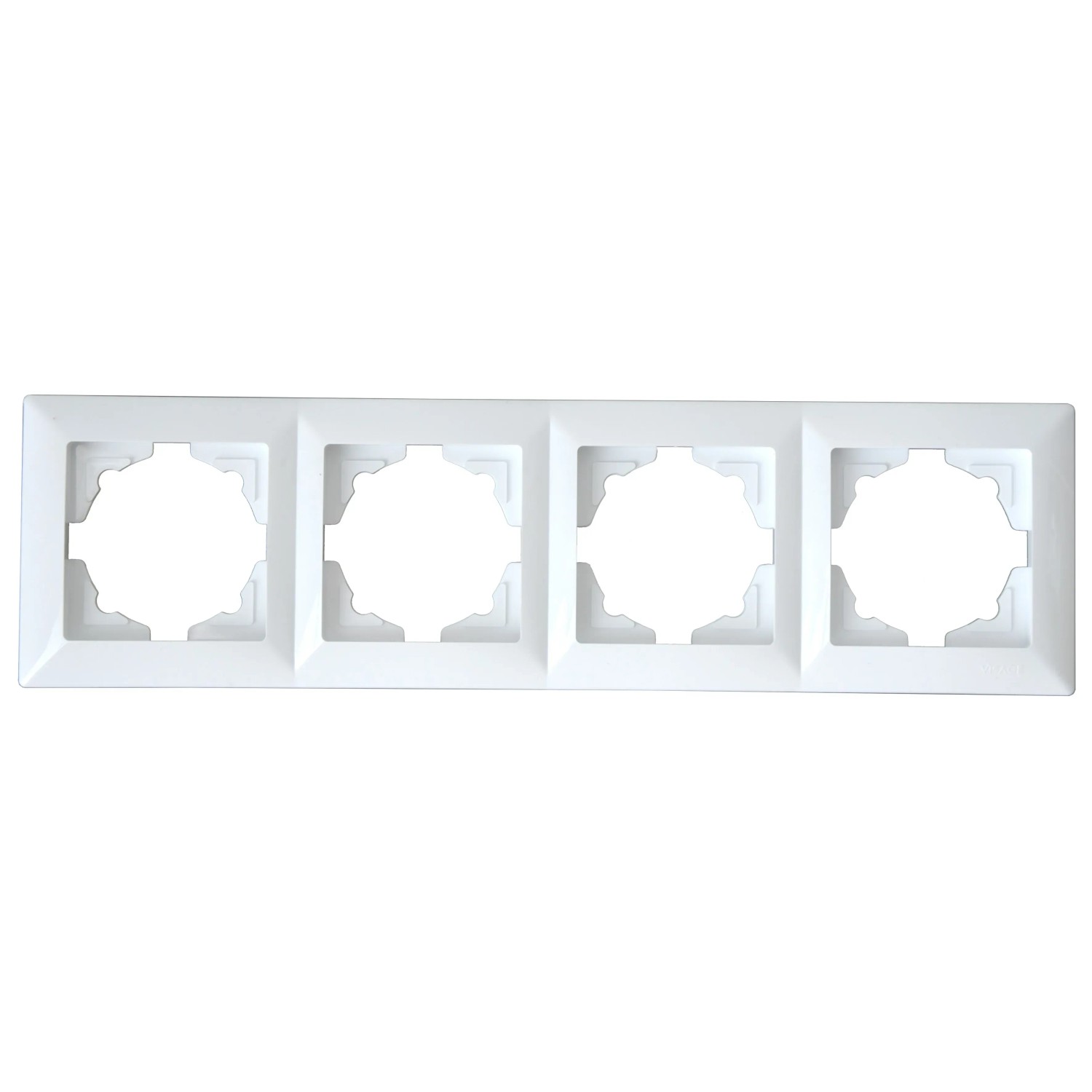 Visage2 Abdeckrahmen, 4-fach, Arktisweiß, für Schalter und Steckdosen.