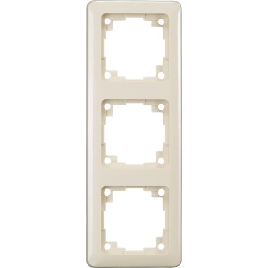 OBI Abdeckrahmen Uranus 3-fach, cremeweiß, für Schalter und Steckdosen