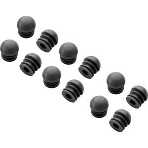 12er Set Fußkappen für Stahl-Balkonset Boonara, Ersatzteil für Balkonmöbel.