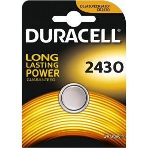 Duracell Lithium Knopfzelle 2430, 3V für kleine Geräte wie Taschenrechner.