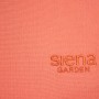 Detailaufnahme: Rote Siena Garden Schaukelliege Aliano, Stoff mit Logo.