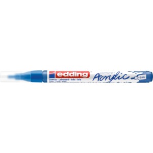 Edding 5300 Acrylmarker fein, Enzianblau, für Leinwand und Papier.